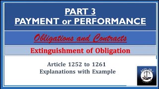 Special Forms of Payments Article 12521261Extinguishment of Obligations Obligations amp Contracts [upl. by Atnom330]