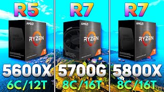 Ryzen 5 5600X vs Ryzen 7 5700G vs Ryzen 7 5800X  PC Gameplay Benchmark Tested [upl. by Fogarty978]