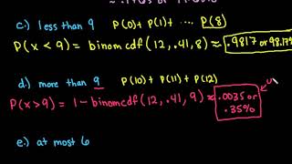 Binomial Probability with TI84 [upl. by Abdul593]