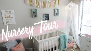 NURSERY TOUR  Baby Girls Room  DIY Decor  RAVEN ELYSE [upl. by Einnalem634]