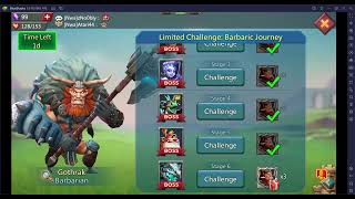 Lords Mobile Limited Challenge Barbaric Journey Stage 6 2021 [upl. by Elleiand164]