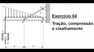 Exercício 04 Tração Compressão e Cisalhamento [upl. by Millar]