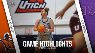 Utica vs Alfred University  Womens Basketball Highlights  11825 [upl. by Ydnyc]