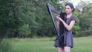 The Sound of Silence  Simon amp Garfunkel Harp Cover [upl. by Venola790]