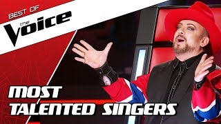 TOP 10  MOST TALENTED SINGERS in The Voice [upl. by Sirovat]