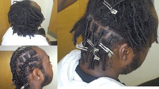 Dreadlock Comb Twist Journey  HIS FIRST RETWIST AND STYLE [upl. by Eceirtal742]