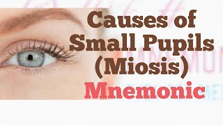 What are the Causes of Small Pupils Miosis Mnemonic [upl. by Darian]