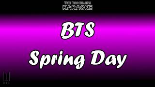 BTS  Spring Day  Karaoke [upl. by Tasiana]