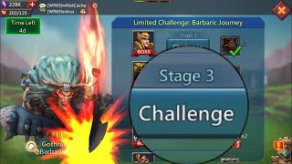 Lords Mobile Barbaric Journey Limited Challenge Compilation Stage 3 BEST COMBO [upl. by Gievlos692]