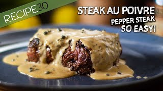 Dont tell anyone Steak au poivre the worlds simplest pepper steak [upl. by Aharon]