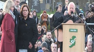 Christy Moore sings a moving farewell to Martin McGuinness [upl. by Hajin752]