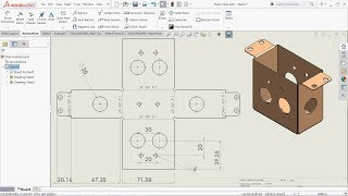 Solidworks Tutorial Sheet metal drawings [upl. by Alodee]