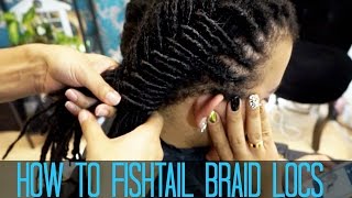 How to do a Fishtail Braid on LOCS [upl. by Maddie]