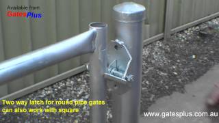 Gate Latch 2 way for round pipe and square [upl. by Notxam]