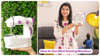 छोटी सिलाई मशीन का उपयोग कैसे करें  Mini Sewing Machine Review amp Demonstration Home n Much More [upl. by Anatola]