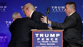 Donald Trump rushed off stage during rally in Nevada [upl. by Gerick]