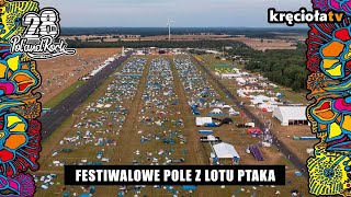 Festiwalowe pole z lotu ptaka [upl. by Annaohj626]