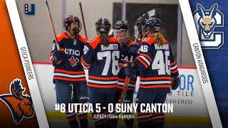 8 Utica vs SUNY Canton  Womens Hockey Highlights  112624 [upl. by Carew288]