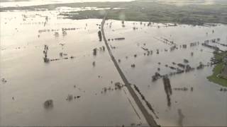 UK floods Somerset flood zone  video [upl. by Esinert]