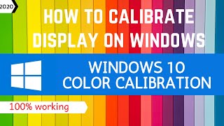 display calibration windows 10  how to calibrate laptop screen  color calibration on windows 10 [upl. by Enriqueta732]