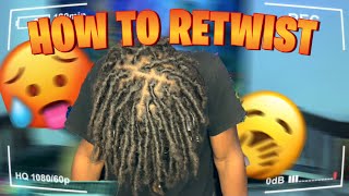 How to retwist your own dreadsFAST amp EASY [upl. by Enelav]