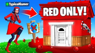 I Went UNDERCOVER in a RED ONLY Tournament Fortnite [upl. by Gypsie]