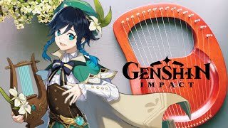 Genshin Impact  Reminiscence Main Theme  LYRE Harp with notes [upl. by Kelley]