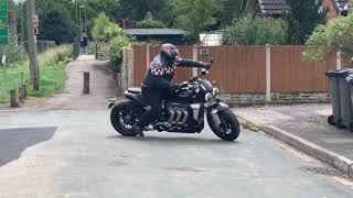 Triumph Rocket 3 R 2500cc Patriot Exhaust [upl. by Tteltrab]