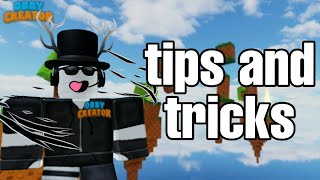 tips and tricks in obby creator [upl. by Rehtaeh]