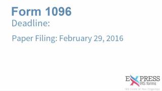 Form 1096  Annual Summary and Transmittal Return [upl. by Belen477]