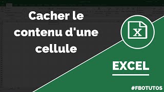 Astuce  Comment masquer  cacher le contenu de cellules précises dans Excel [upl. by Wootan]