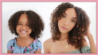 Our Curly Hair Routines  Mom amp Daughter [upl. by Zingg]