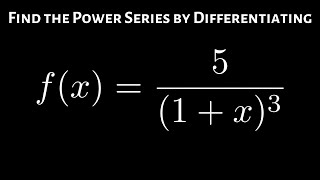 How To Find A Power Series By Differentiating [upl. by Ahsiaa]