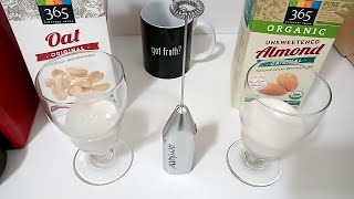 Oat Milk vs Almond Milk part 2 Frothing Test [upl. by Torto]