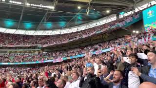 England fans sing Three Lions after beating Germany [upl. by Ettevad851]