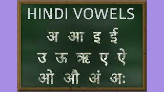 Hindi Vowels Pronunciation  Learn Hindi Alphabets [upl. by Akcirahs]