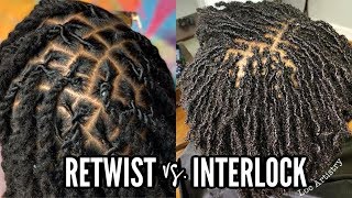 Interlocking vs Retwisting Locs PROS amp CONS  My Entire Experience [upl. by Georgy936]