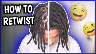 How To Retwist Dreadlock New Growth DETAILED By Yourself 🤯 [upl. by Andromada]