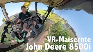 Agrolohn Maisernte mit John Deere 8500i  360 Grad VR Video [upl. by Anor56]