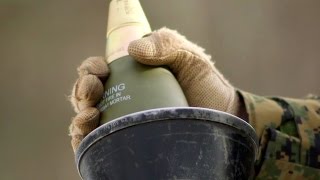 Marines Setup amp Fire The Powerful M252 Mortar [upl. by Fatsug]