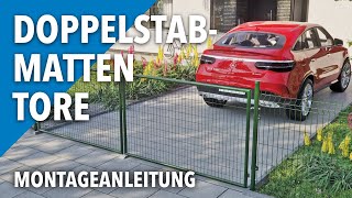 Wie montiert man Doppelstabmatten Tore  Montageanleitung [upl. by Dayna]