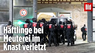 Gefängnismeuterei Polizei stürmt Knast in Thüringen  JVA Untermaßfeld [upl. by Nevad]