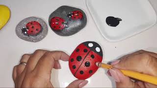 Piedras Pintadas de Catarinas🐞de Colores [upl. by Ondrea289]